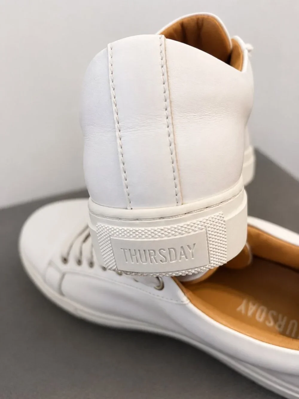 Women’s Thursday Boot Company Premier Low Top Sneakers – White Leather – Size 7.